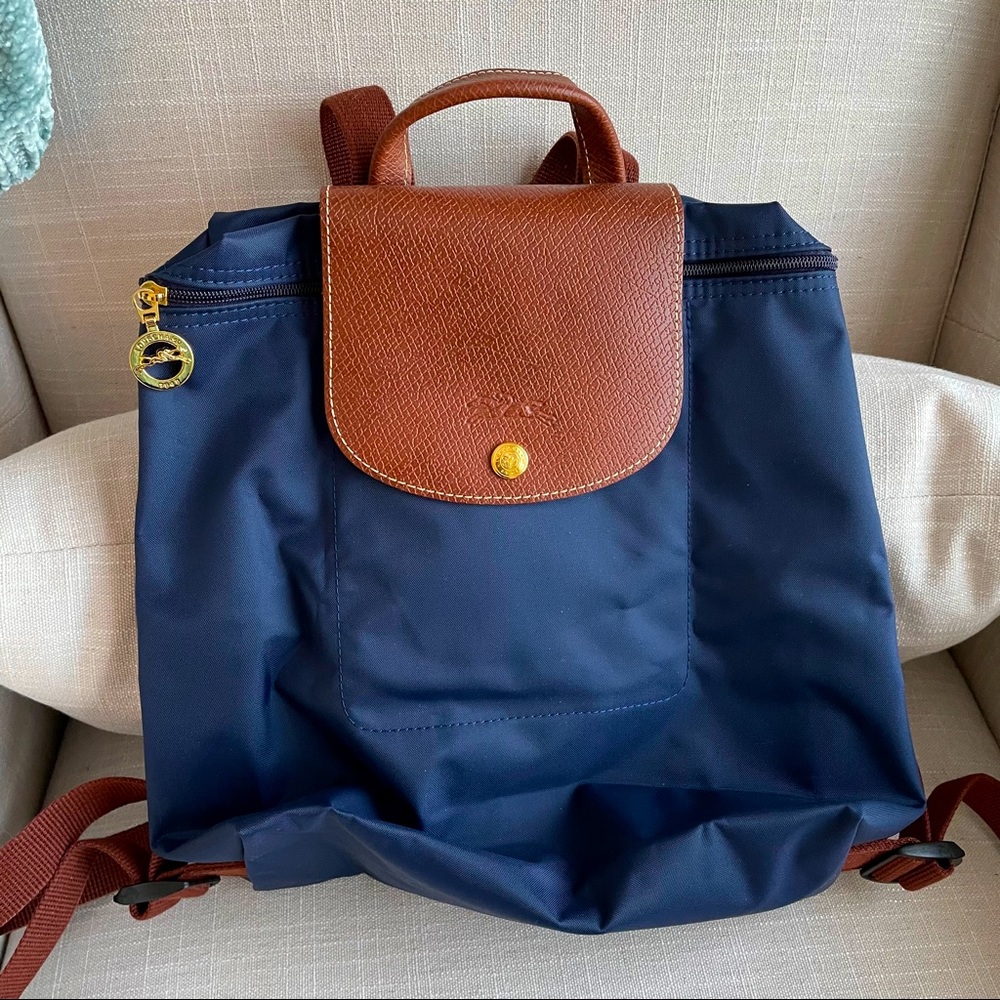 Longchamp le pliage backpack navy nylon